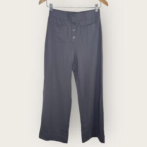 Halara High Waisted Flare Cargo Pants Small Gray Button Pocket Retro Minimalist